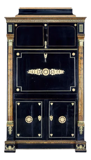Biedermeier Ebonised Birch Escritoire, 1820s
