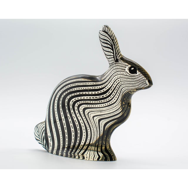 1970s Palatnik Midcentury Op Art Lucite Rabbit For Sale - Image 5 of 8