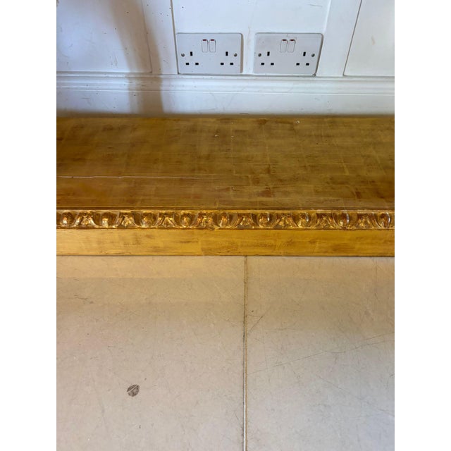 Antique Baroque Revival Italian Giltwood Console Tables with Breccia Marble Tops and Lion's Paw Supports, 1850s, Set of 2 For Sale - Image 11 of 15