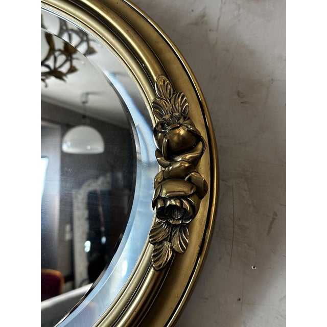 Gilded Wooden Mirror, 1950s For Sale - Image 9 of 10