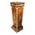 French Neoclassical Pedestal Stand With Marble & Gold Leaf Details – Ornate Wood Column Display Stand For Sale