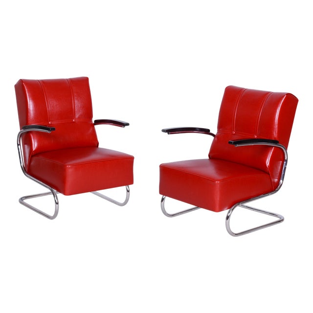 Set of Bauhaus Armchair by Vichr a Spol., 1930s For Sale