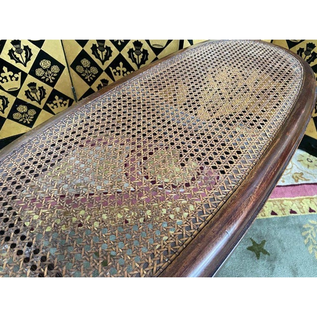 Art Deco Piano Bench in Cane For Sale - Image 5 of 6