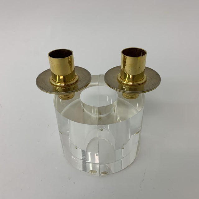 Acrylic Glass Candleholders, 1970s, Set of 2 For Sale - Image 4 of 18