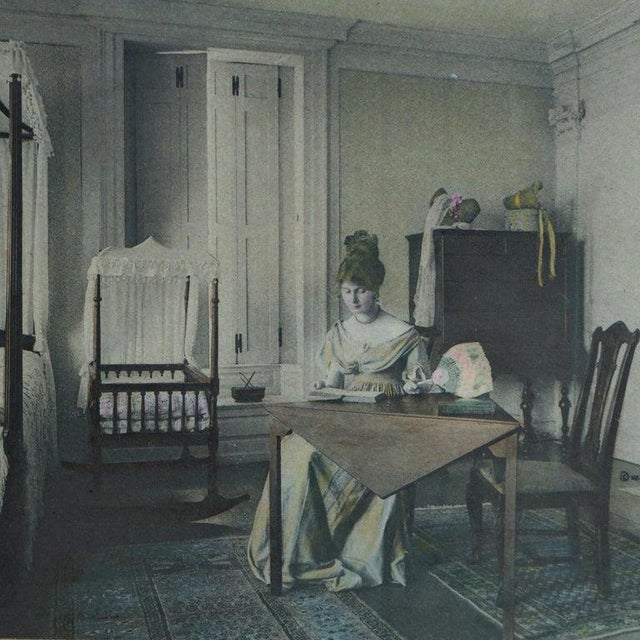 Antique Wallace Nutting Prints, ‘Lady Arabecca” & “A Fine Effect" Interior C1920 - Set of 2 For Sale - Image 4 of 18