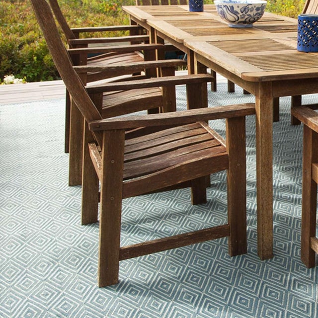 Dash & Albert Dash & Albert by Annie Selke Diamond Slate/Light Blue Indoor/Outdoor Rug, 10' x 14' For Sale - Image 4 of 6