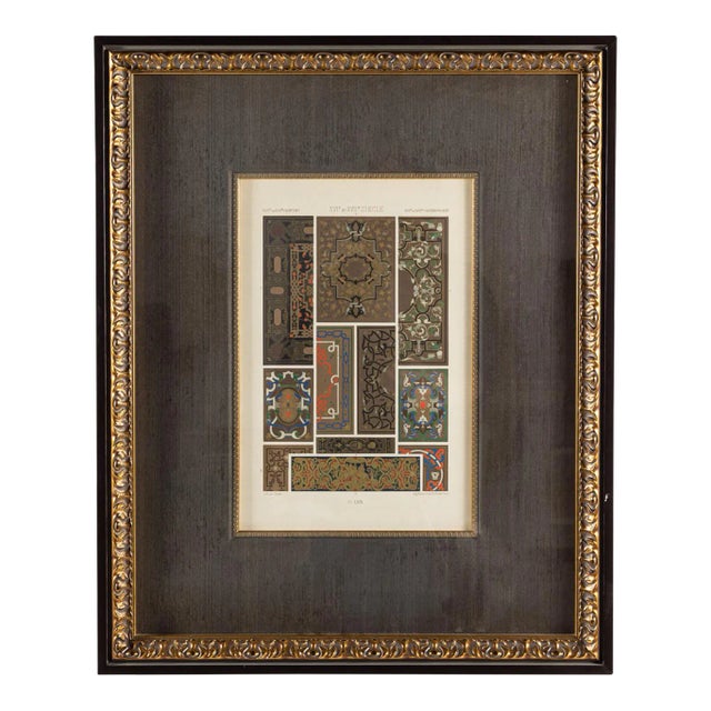 French Style Tapestry Framed Lithograph For Sale