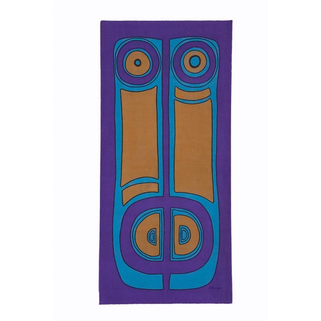 Mid-Century German Pop Art Screen Printed Wall Hanging by Traute Sänger, 1970s For Sale - Image 4 of 4