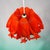 Plastic Mid-Century Modern Red Acrylic Origami Geometrical Pendant Light, 1970s For Sale - Image 7 of 9