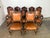French Set of Ten French Carved Wood Dining Chairs With Leather Upholstery For Sale - Image 3 of 18