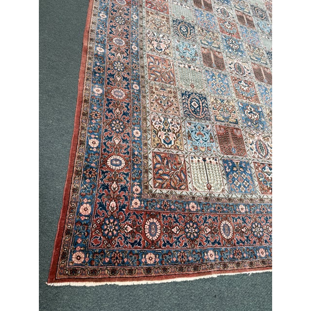 7ft 1in × 11ft 7in Iranian Bakhtiari Tree of Life Hand Woven Area Rug, Circa 1960's For Sale - Image 4 of 13