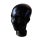 Thick and sturdy black glass head. The head is hollow with a felt covering bottom opening. These were sold in many colors...