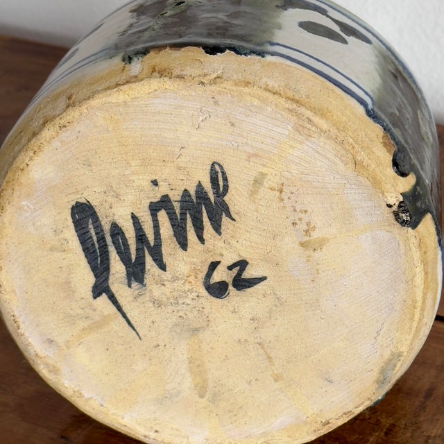 Studio Pottery Ceramic Planter Bowl, Signed and Dated 1962 For Sale - Image 9 of 9