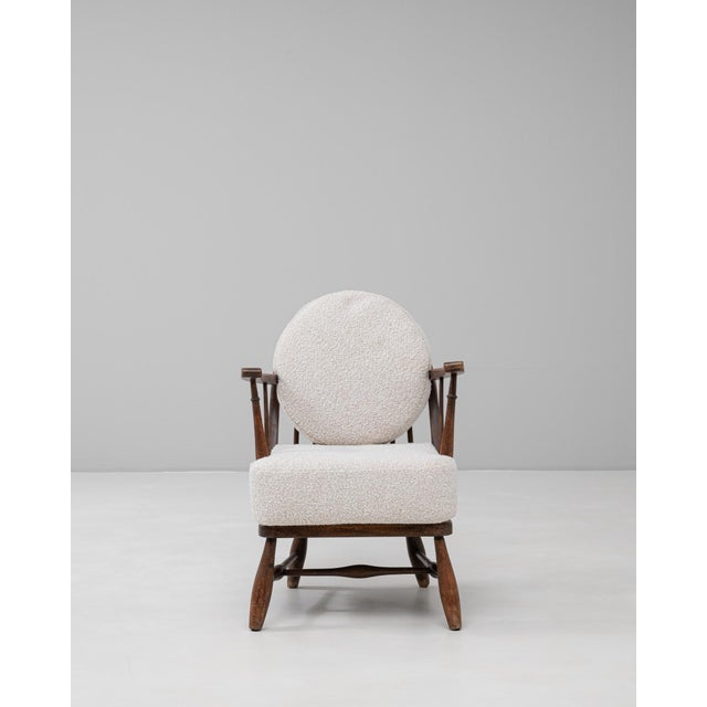 20th Century English Wooden Armchair With Upholstered Seat And Back For Sale - Image 16 of 18