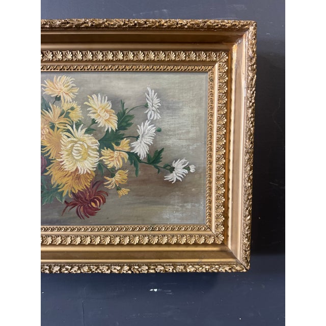1910s Early 20th Century Oil Painting Signed by J T Seward Floral Still Life Dated 1911 For Sale - Image 5 of 8