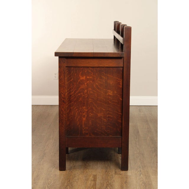 Gustav Stickley Mission Eight Leg Oak Sideboard For Sale - Image 12 of 12