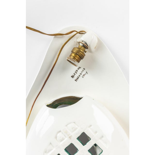 Vintage Italian Ceramic Arlequino Sconce by Luigi Carron for Alcyone Marostica, 1955 For Sale - Image 6 of 12