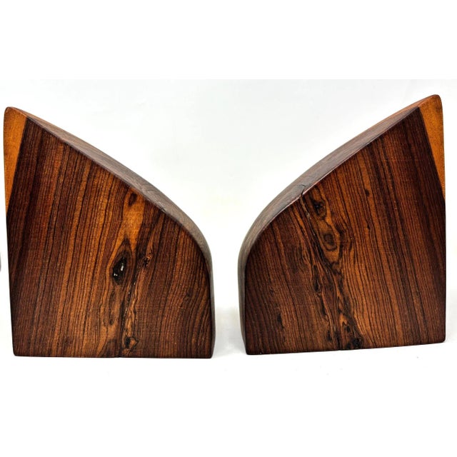 Wood Don Shoemaker Cocobolo Sculptural Bookends for Señal, Mexico, 1960s For Sale - Image 7 of 15