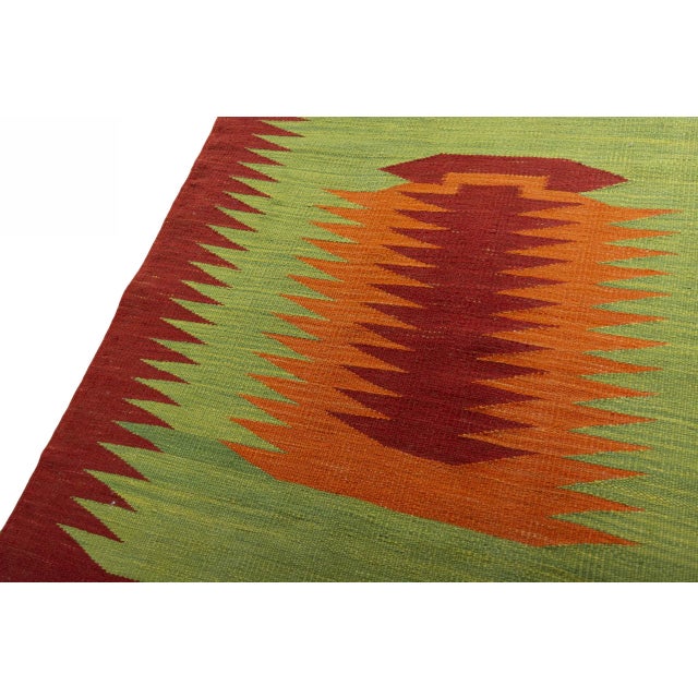 Handwoven Wool Kilim Rug, 2000 For Sale - Image 4 of 9