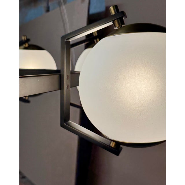 Brass Baker McGuire Limantour Circular Chandelier Jonathan Browning No. McL103 For Sale - Image 8 of 12