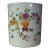 Antique 19th Century Chinese Famille Rose Porcelain Brush Pot Decorated With Flowers and Altar Fruit For Sale