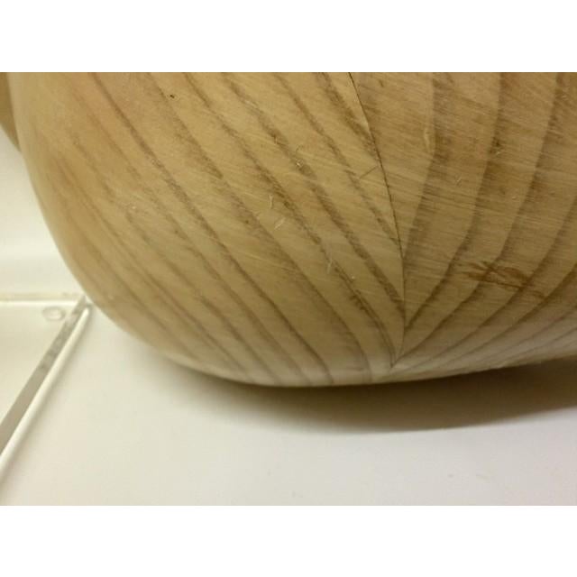 Late 20th Century Late 20th Century Sarreid Ltd. Style Large Carved Wood Conch Shell Sculpture on Acrylic Base For Sale - Image 5 of 18