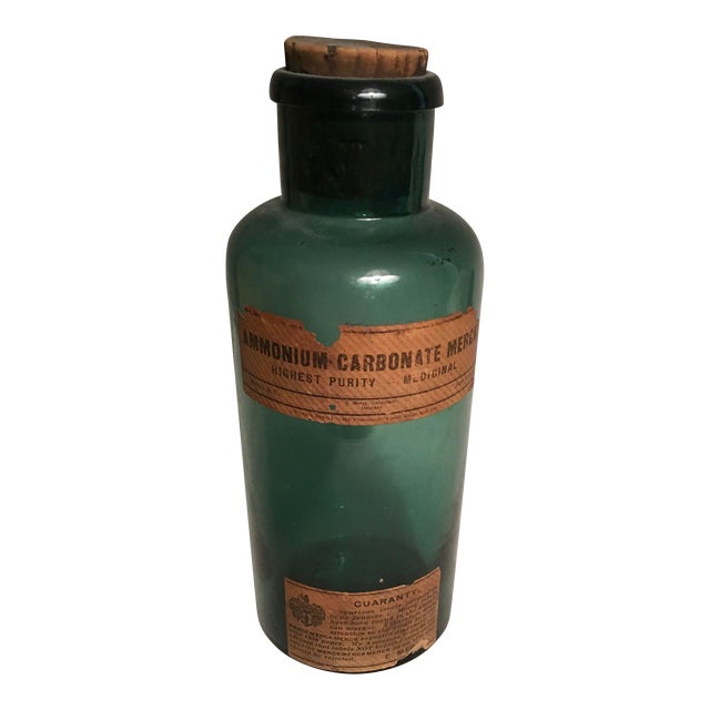 Early 20th Century Green Apothecary Jar For Sale
