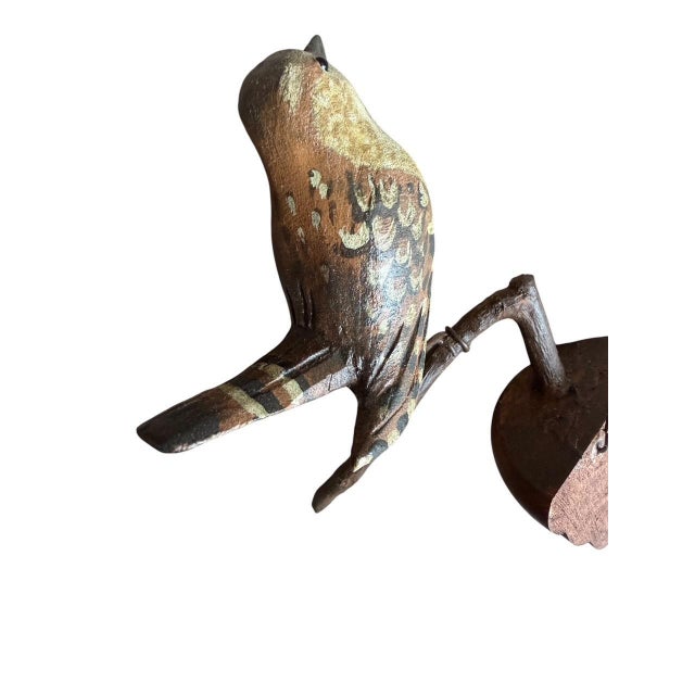 Austrian Folk Art Carved Wood Wren #95, 1930s For Sale - Image 4 of 4