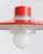 Danish Ceiling Light in Red Metal and Glass by Ettore Sottsass, 1960s For Sale - Image 3 of 11
