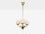 Mid-Century Modern 1950s Idman, Finnish Modern, Pendant Light, Brass, Pink Tinted Glass For Sale - Image 3 of 14