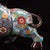 Metal Vintage Cloisonne Enamel Ox Figure – 9.1" Gilt Mythical Bull Sculpture For Sale - Image 7 of 9