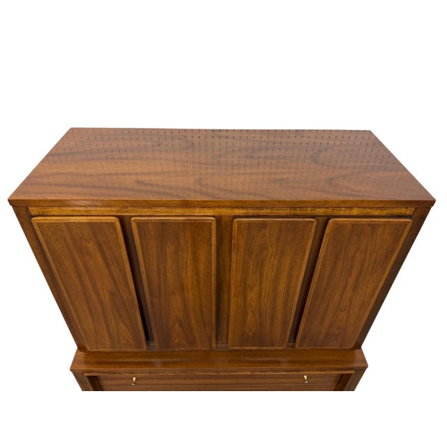 Kent Coffey Mid-Century Modern Kent Coffey Insignia Walnut High Chest For Sale - Image 4 of 9