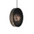 Contemporary Hush by Oggetti Galvanized Iron Pendant Light, Black, Large For Sale - Image 3 of 5