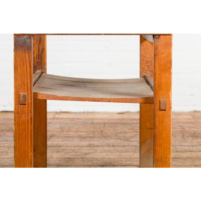 Artist Industrial Style Vintage Desk Chair With Rustic Character For Sale - Image 10 of 12