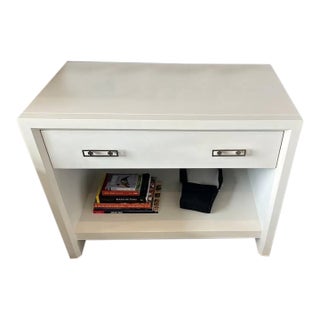 Mitchell Gold + Bob Williams Malibu Large Nightstand in Matte White For Sale