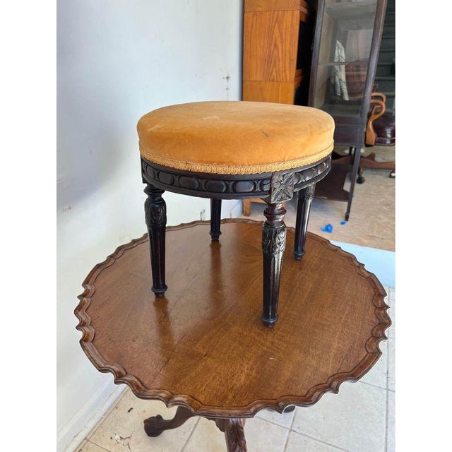 French Provincial 19th Century Louis XVI Style Walnut Carved Footstool-Ottoman For Sale - Image 3 of 17