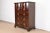 English Henredon Georgian Solid Mahogany Block Front Highboy Dresser For Sale - Image 3 of 12