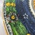 Italian Hand Painted Blue and Green Ceramic Round Sun Center Wall Plate For Sale - Image 10 of 11