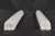 Traditional Pair of Vintage European White Ceramic Pencil Wall Tiles For Sale - Image 3 of 8