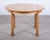 Brutalist Vintage Brutalist Round Oak Dining Table with Extensions by Henning Kjærnulf, 1960s For Sale - Image 3 of 11