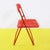 2000 - 2009 Red Plastic Folding Chair with Metal Frame For Sale - Image 5 of 9