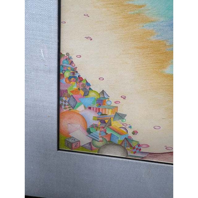 “Spiritual Beings” 1973 Prismacolor Drawing, Ivar Zapp Vorpal Galleries Sf For Sale In San Francisco - Image 6 of 11