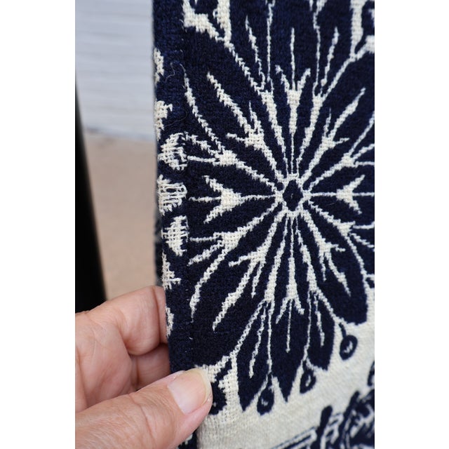 Antique American Reversible Jacquard Coverlet, Wool and Cotton, Dated 1848 For Sale - Image 14 of 16
