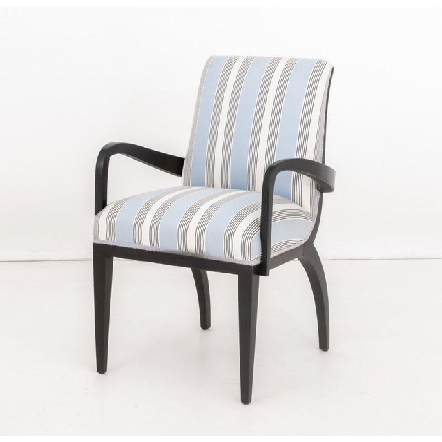 Early 21st Century Contemporary Ebonized Armchairs, Pair For Sale - Image 5 of 7