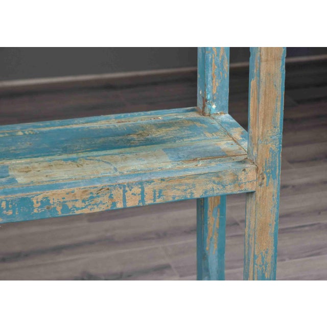 Antique Painted Pine Four-Tier Open Étagère For Sale - Image 11 of 12