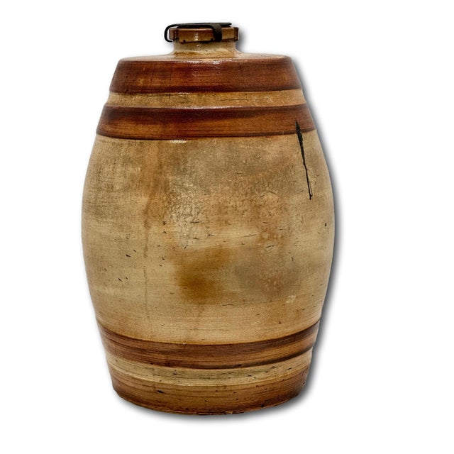 Antique Stephen Greens Lambeth Salt Glaze Stoneware 2 Gallon English Pub Brandy Dispenser Cask - Circa 1840s For Sale - Image 16 of 18