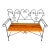 Vintage Metal and Wooden Jon Risley Figurative Bench For Sale