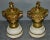 Late 19th Century Antique French Cassolette Urns 1880s Gilt Bronze Cherub Marble Vases Lids Pair For Sale - Image 5 of 12