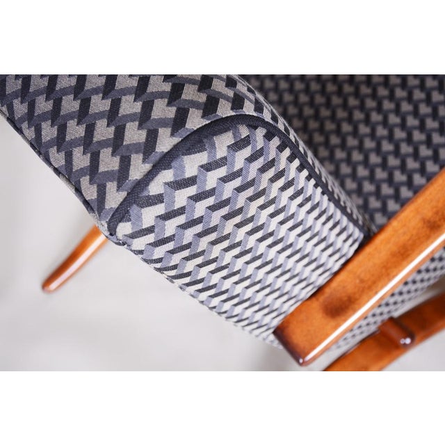 Set of Art Deco Model H-269 Armchairs in Beech attributed to Jindřich Halabala for Up Závody, Former Czechoslovakia, 1930s For Sale - Image 11 of 16