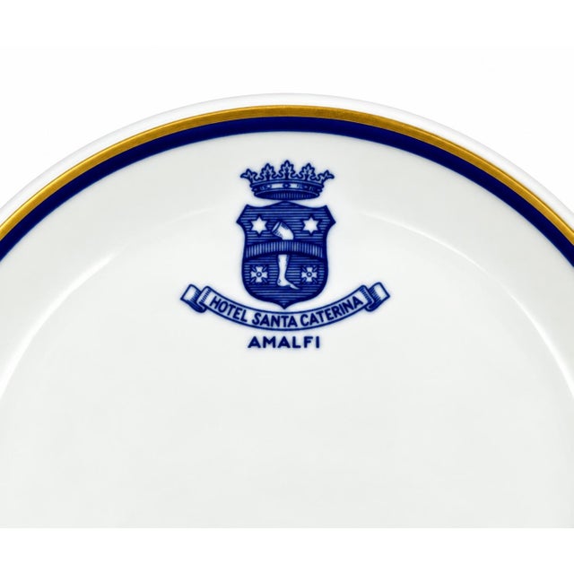 Ceramic Vintage Hotel Santa Caterina Amalfi White Porcelain Dish For Sale - Image 7 of 9
